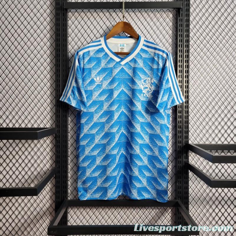 Retro 1988 Netherlands Away Blue Jersey