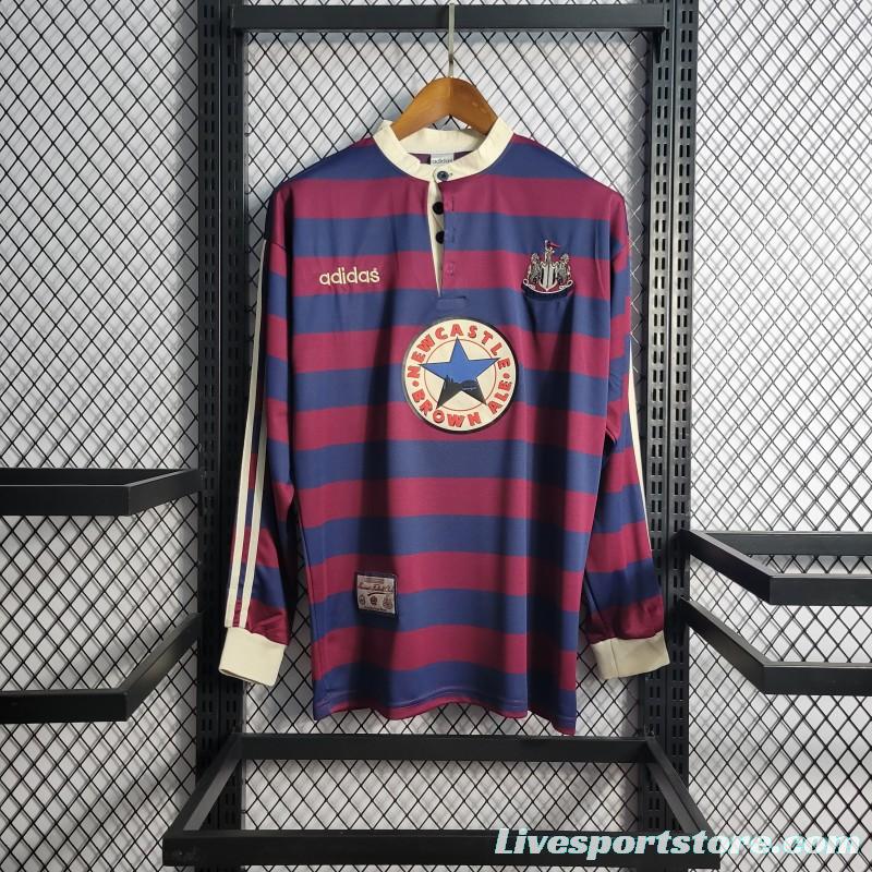 Retro1995-96 Long Sleeve Newcastle Away Soccer Jersey