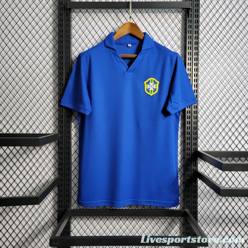 Retro 57-62 Brazil Away Blue Jersey