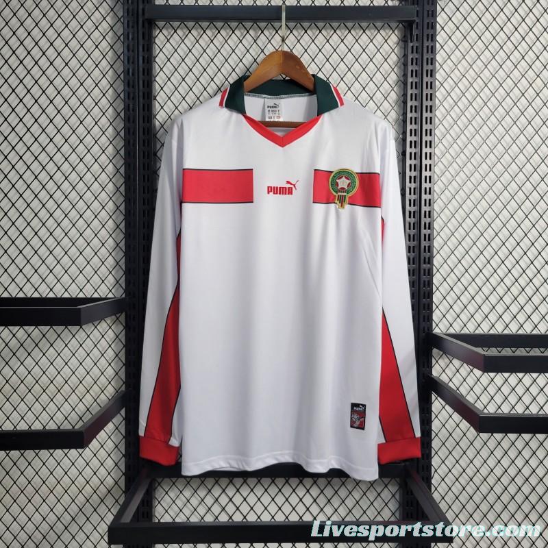 Retro Long Sleeve 1998 Morocco Away Soccer Jersey