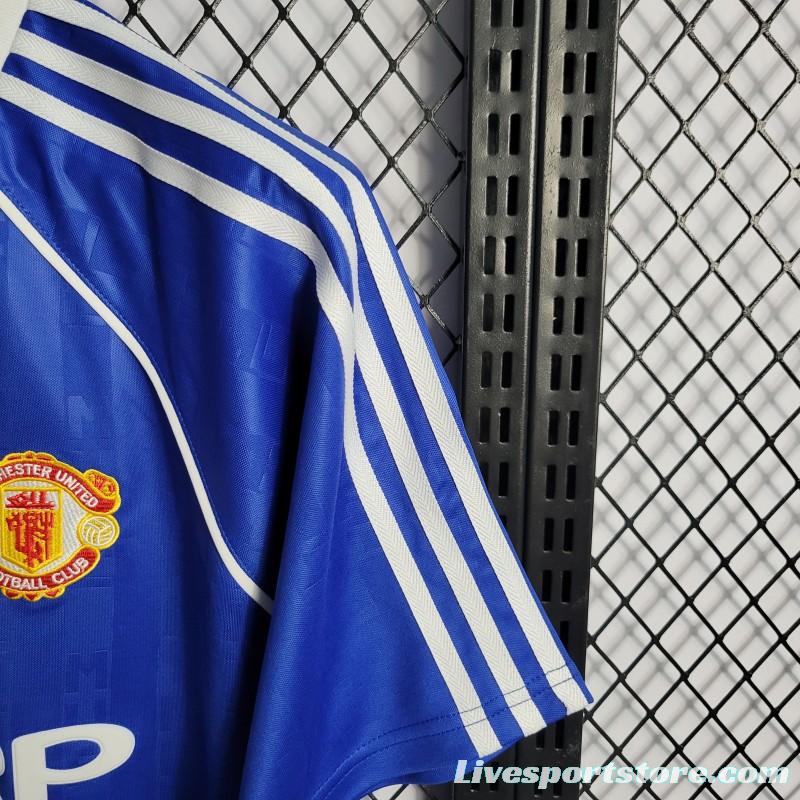 Retro 88/89 Manchester United Away Blue Jersey