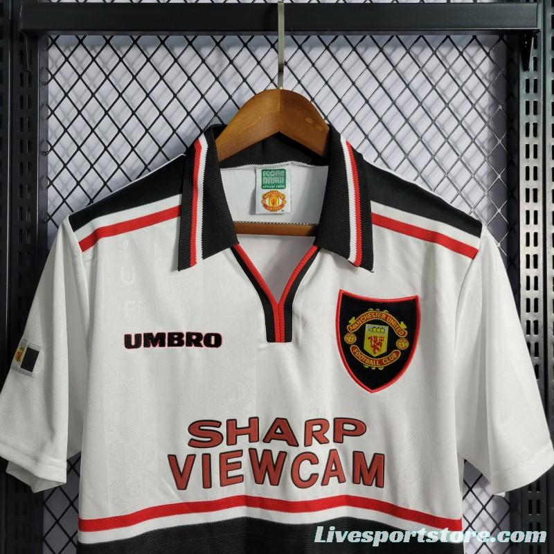 Retro 97-99 Manchester United White Jersey