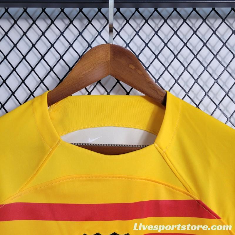 22/23  Barcelona Forth Yellow Long Sleeve Jersey