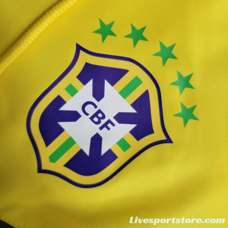 2022 Brazil Yellow Blue Windbreaker