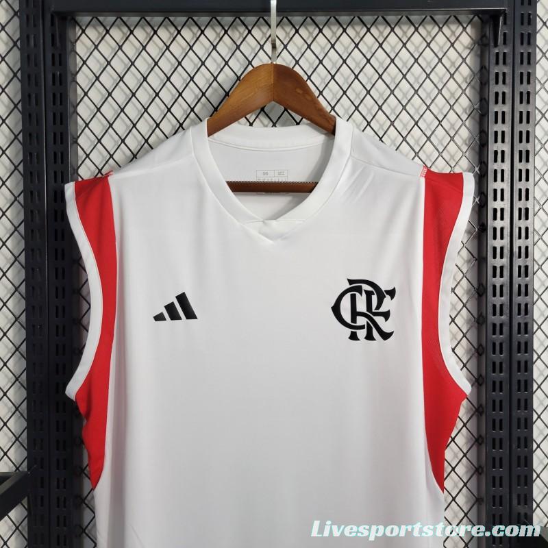 23-24 Flamengo Training Jersey White Tank Top