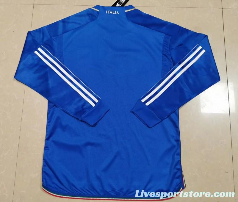 2023 Italy Home Long Sleeve Jersey