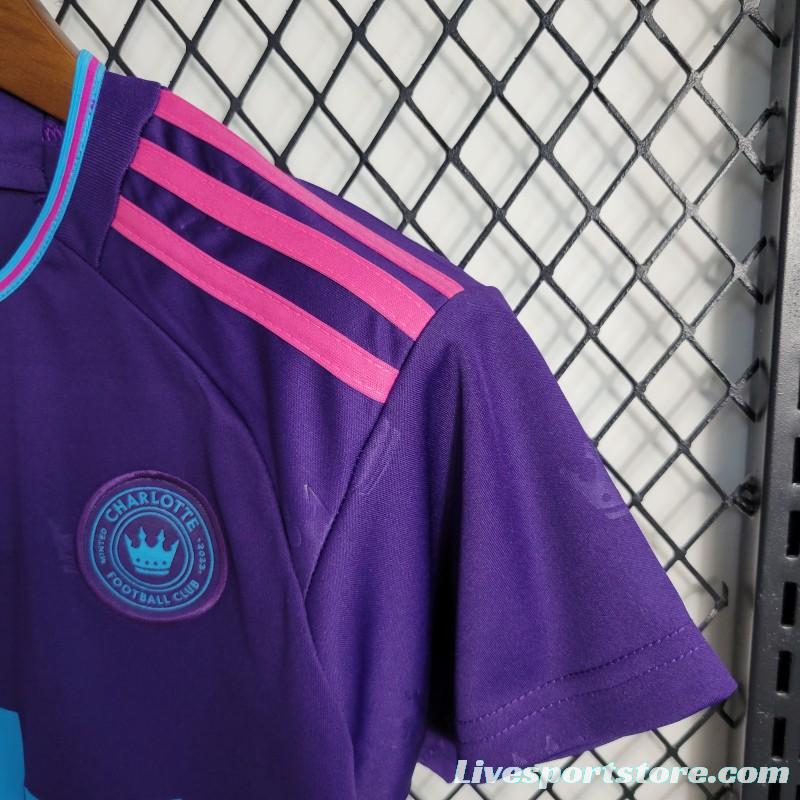 23-24 KIDS Charlotte Away Purple Jersey Size 16-28