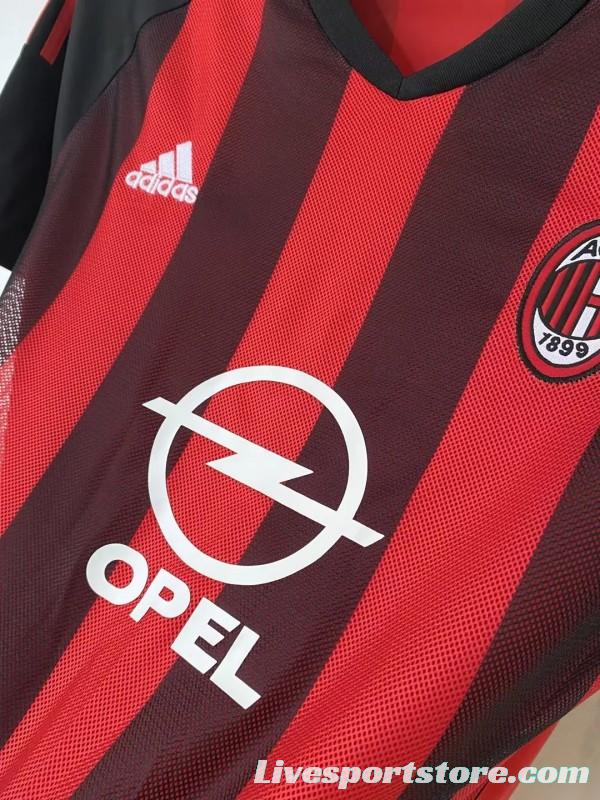 Retro 02/03 AC Milan Home Dual Layer Authentic Jersey