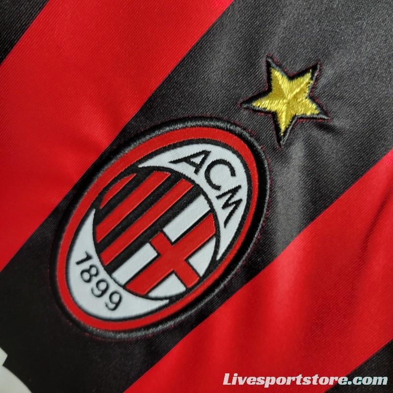 Retro Long Sleeve 2006-07 AC Milan Home Jersey