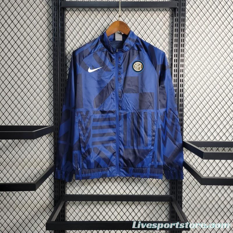 23-24 Inter Milan Black Windbreaker