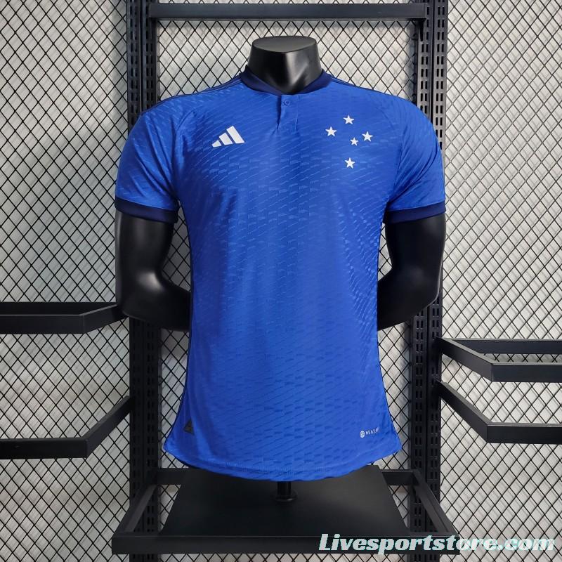 Player Version 23-24 Cruzeiro Home Jersey