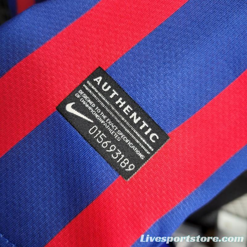 Retro Long Sleeve 11-12 Barcelona Home Soccer Jersey