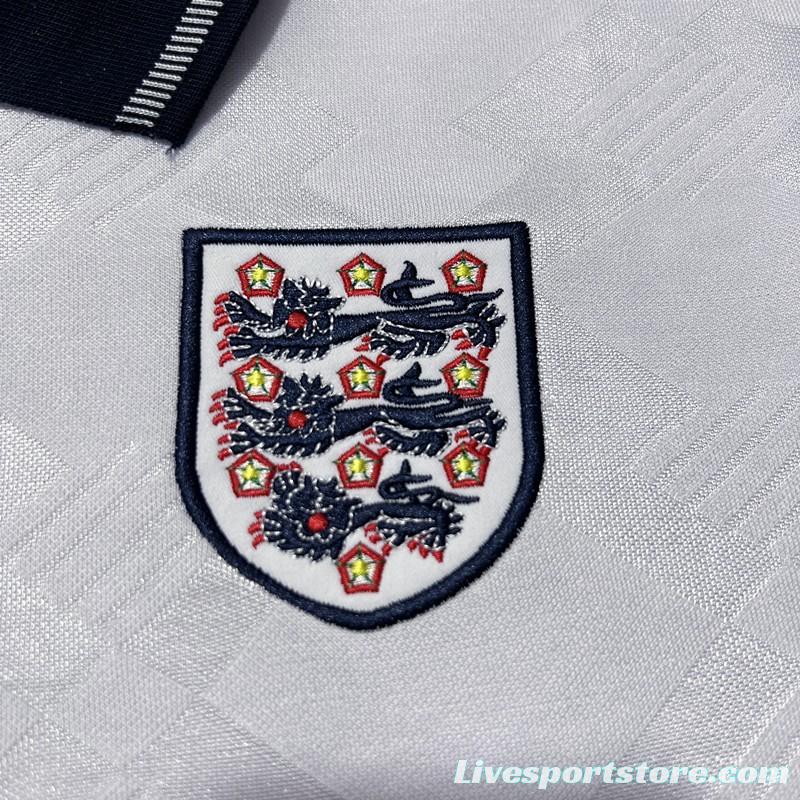 Retro 1990 England Home Soccer Jersey