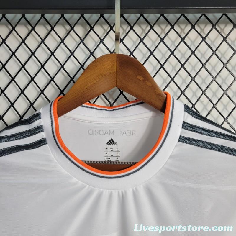 Retro 13-14 Long Sleeve Real Madrid Home Jersey