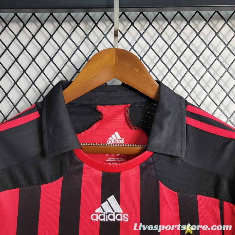 Retro 07-08 AC Milan Home Long Sleeve Jersey