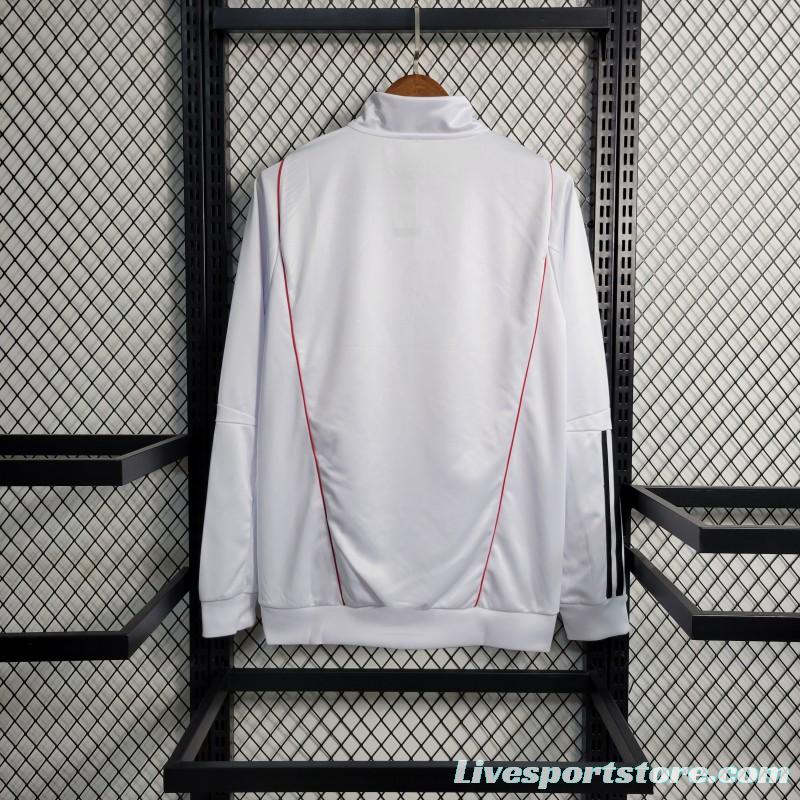 23-24 Sao Paulo White Full Zipper Training Jacket