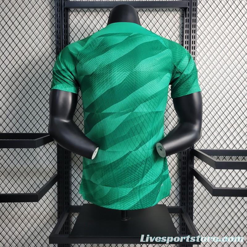 Player Version 23-24 PSG Goalkeeper Green Jersey