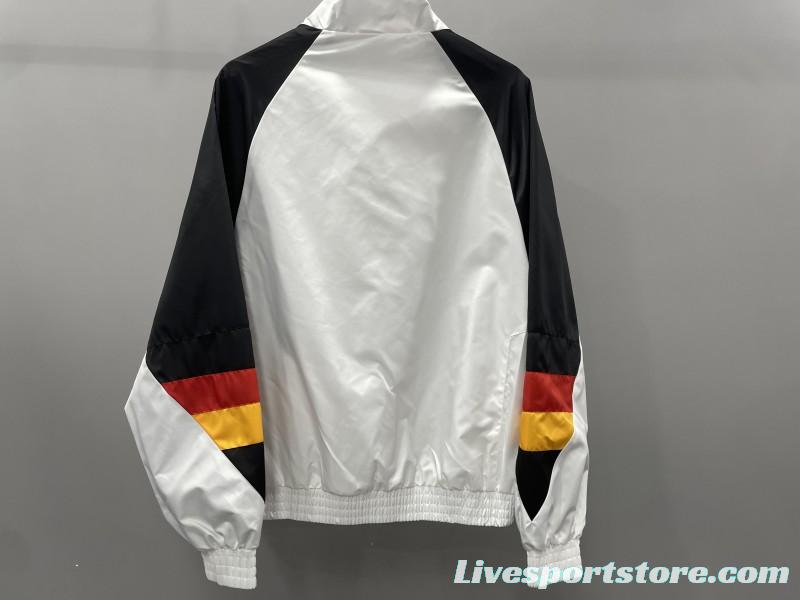 2023 Germany White half Zipper Windbreaker