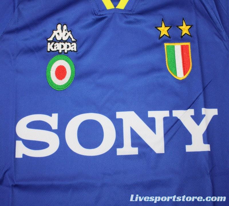 Retro 95/96 Juventus Away Blue Long Sleeve Jersey