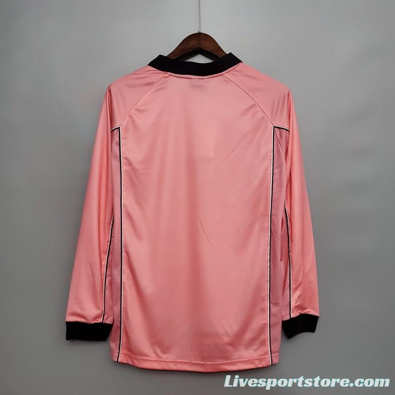 Retro 97/98 Juventus Away Pink Long Sleeve Jersey