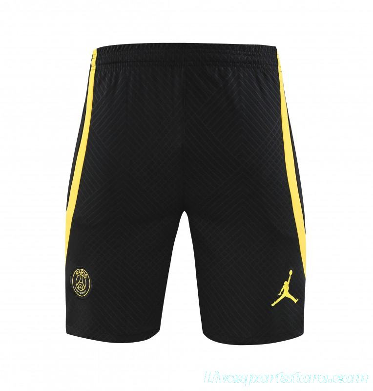 23-24 PSG Black Yellow Short Sleeve+Shorts