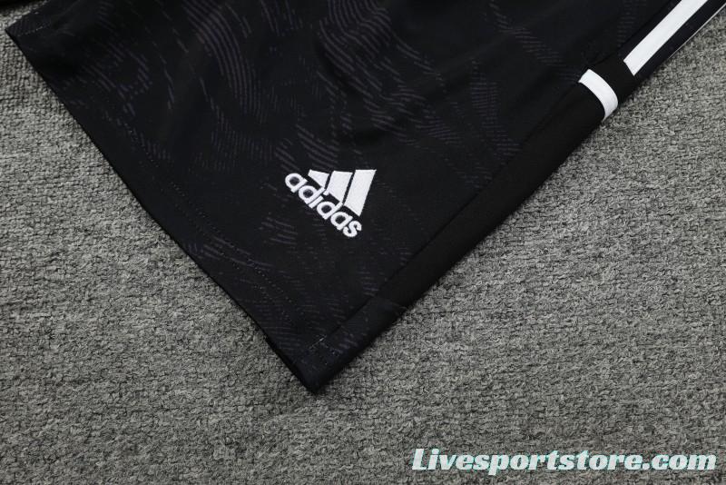 23-24 Juventus Black White Short Sleeve+Shorts