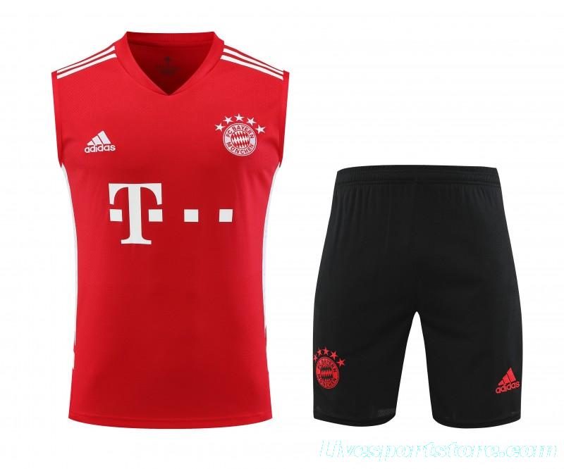 23-24 Bayern Munich Red Vest Jersey+Shorts