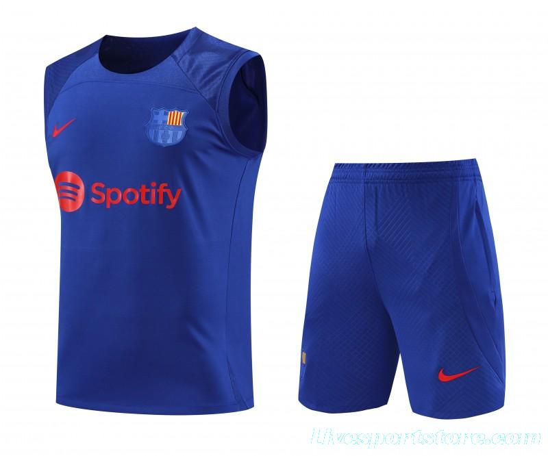 23-24 Barcelona Blue Vest Jersey+Shorts