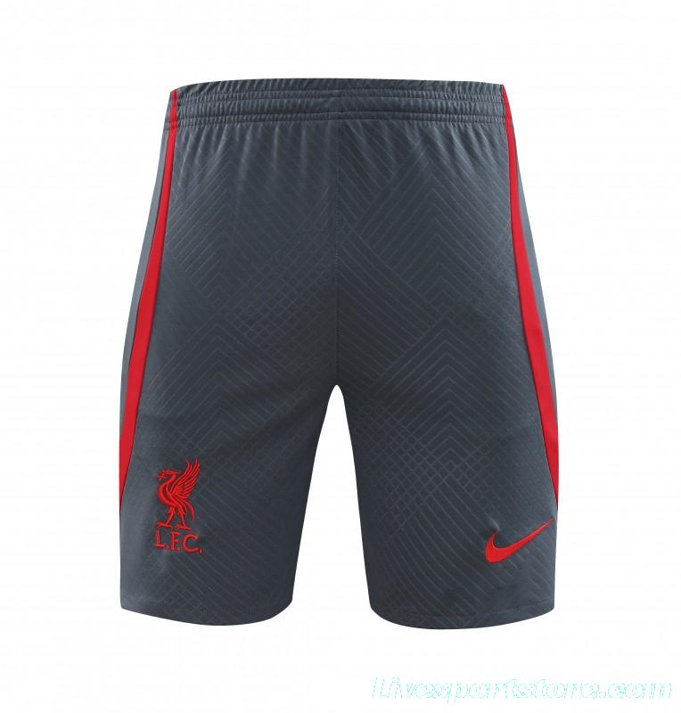 23-24 Liverpool White/Grey Grid Short Sleeve+Shorts