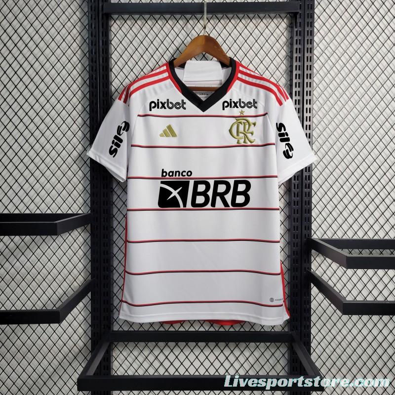 23/24 Flamengo Away Jersey With All Sponsors+Patches