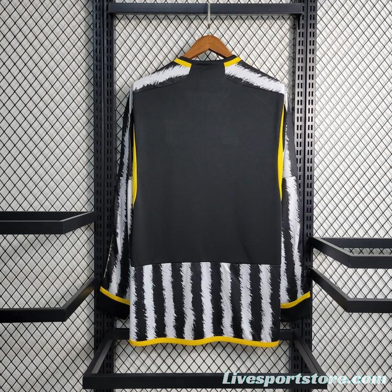 23-24 Juventus Home Long Sleeve Jersey