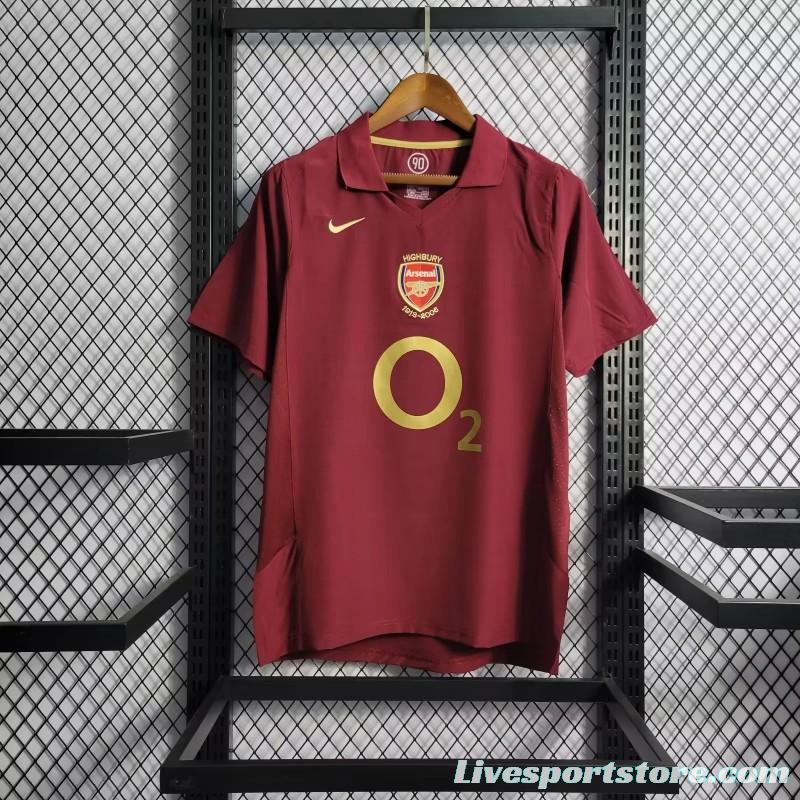 Retro 05/06 Arsenal Home Jersey