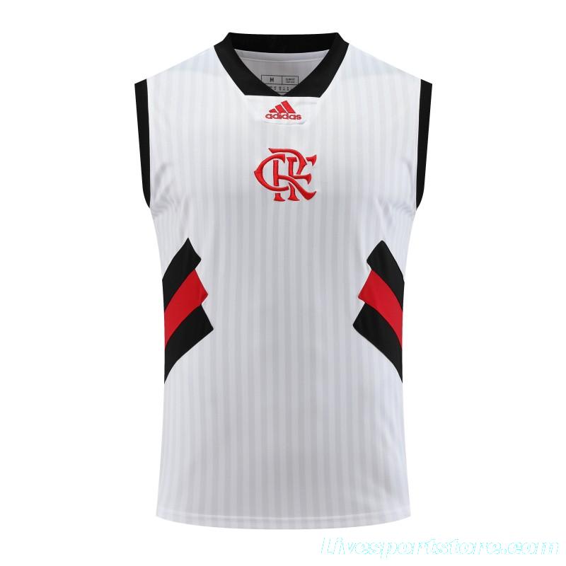 23-24 Flamengo White Remake Icon White Vest Jersey+Shorts