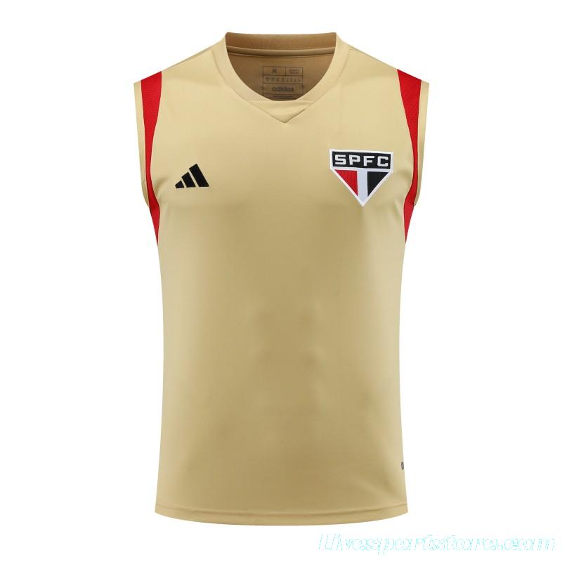 23-24 Sao Paulo Beige Vest Jersey+Shorts