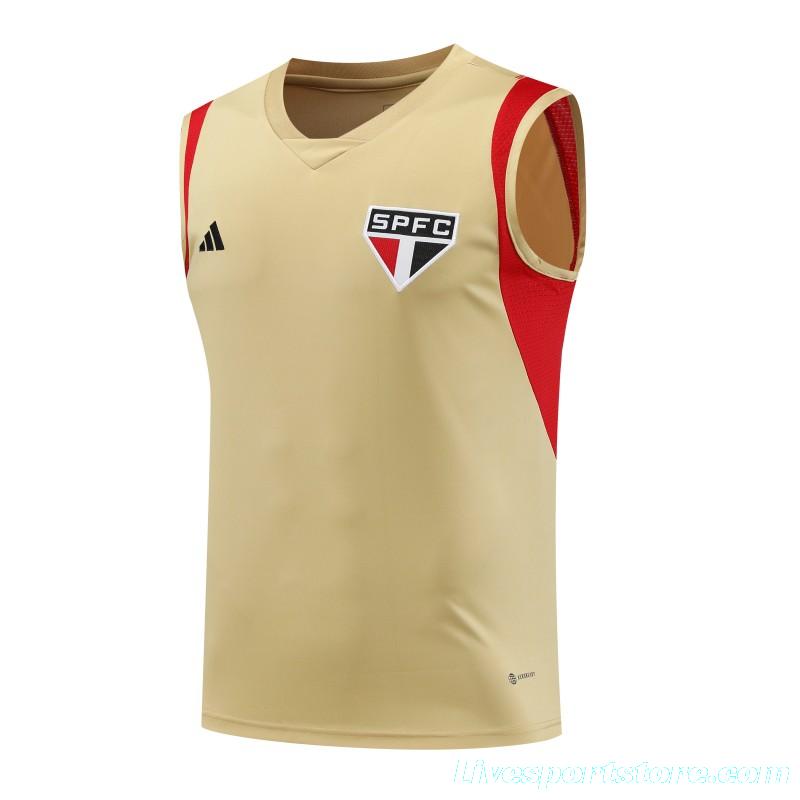 23-24 Sao Paulo Beige Vest Jersey+Shorts