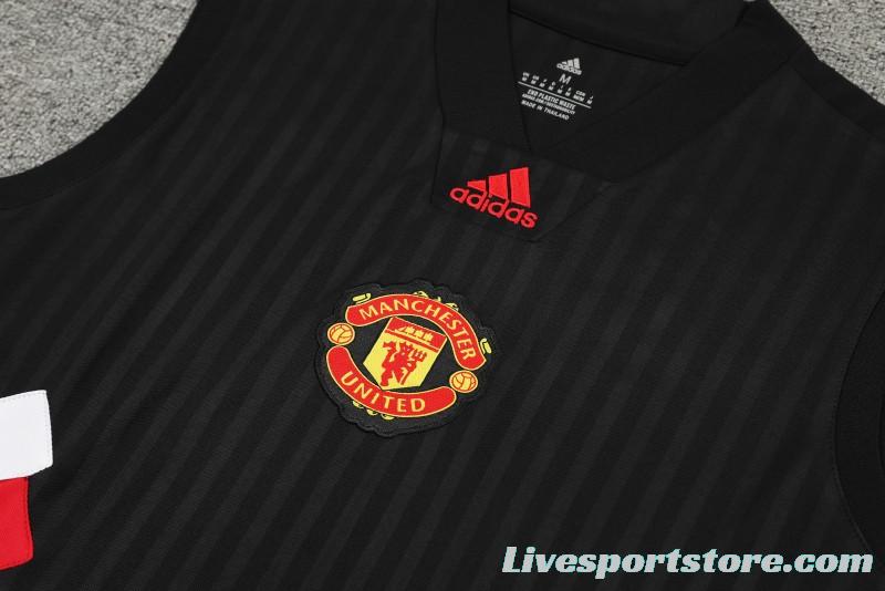 23-24 Manchester United Black Remake Icon Vest Jersey+Shorts