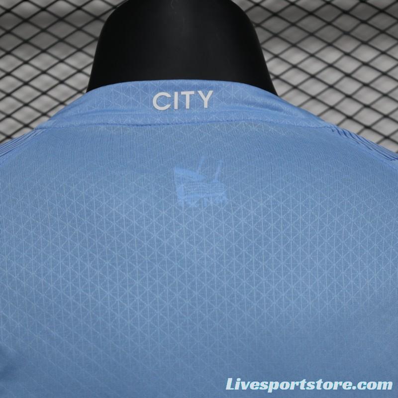 Player Version 23/24 Manchester City Home Long Sleeve Jersey