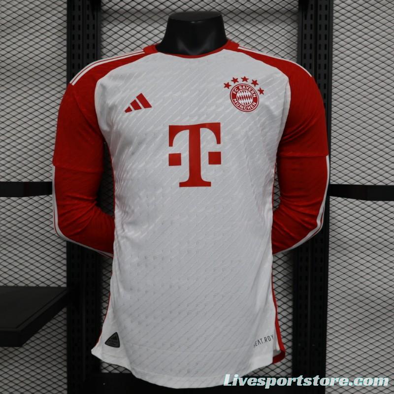 Player Version 23/24 Bayern Munich Home Long Sleeve Jersey