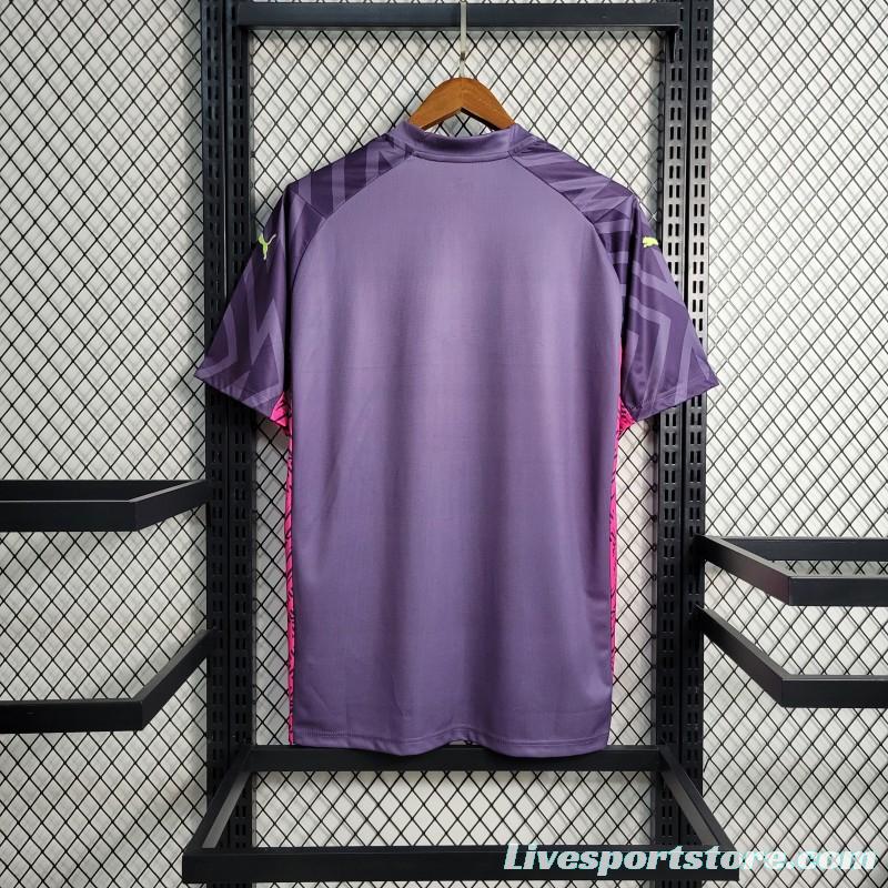 23-24 Manchester City Purple Goalkeeper  Jersey