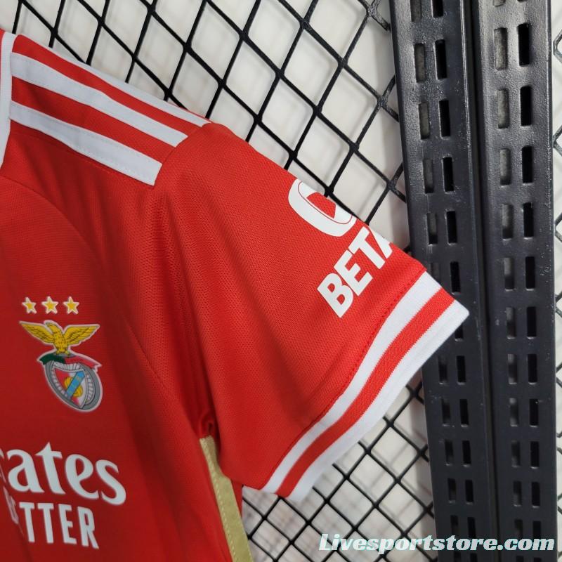 23-24 KIDS Benfica Home Jersey Size 16-28