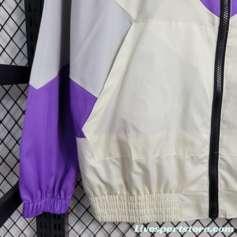 23-24 Sao Paulo White Purple Windbreaker