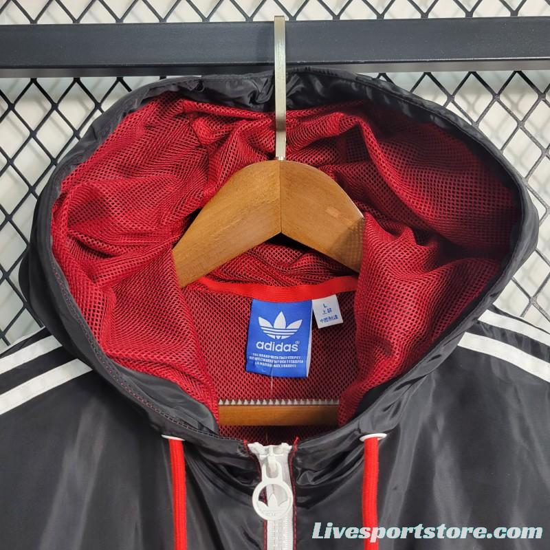 23-24 Flamengo Black Red Windbreaker