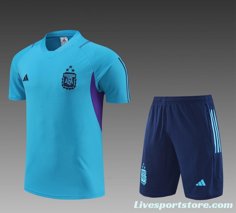 2023 ArgentinaBlue Short Sleeve+Shorts