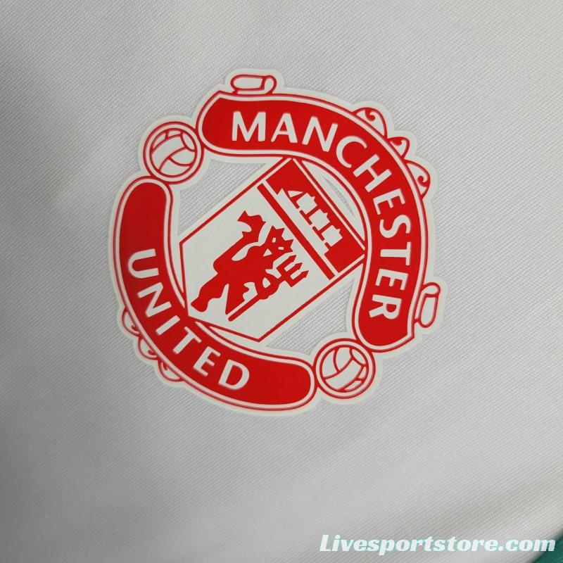 23-24 Manchester United White Training Vest Jersey