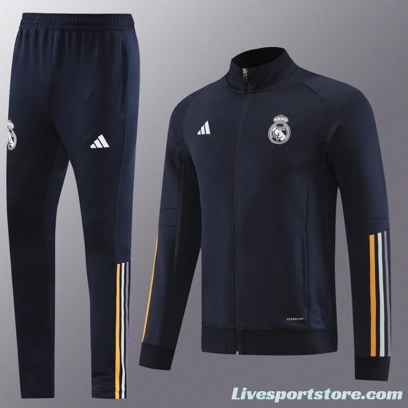 23 24 Real Madrid Navy  Full Zipper +Pants