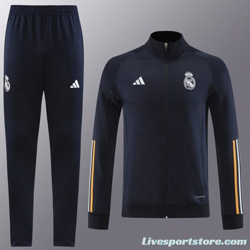 23 24 Real Madrid Navy  Full Zipper +Pants