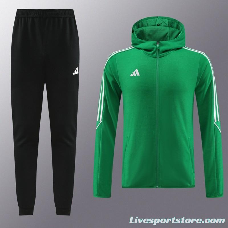 2023 Adidas Green Hoodie Full Zipper Jacket +Pants