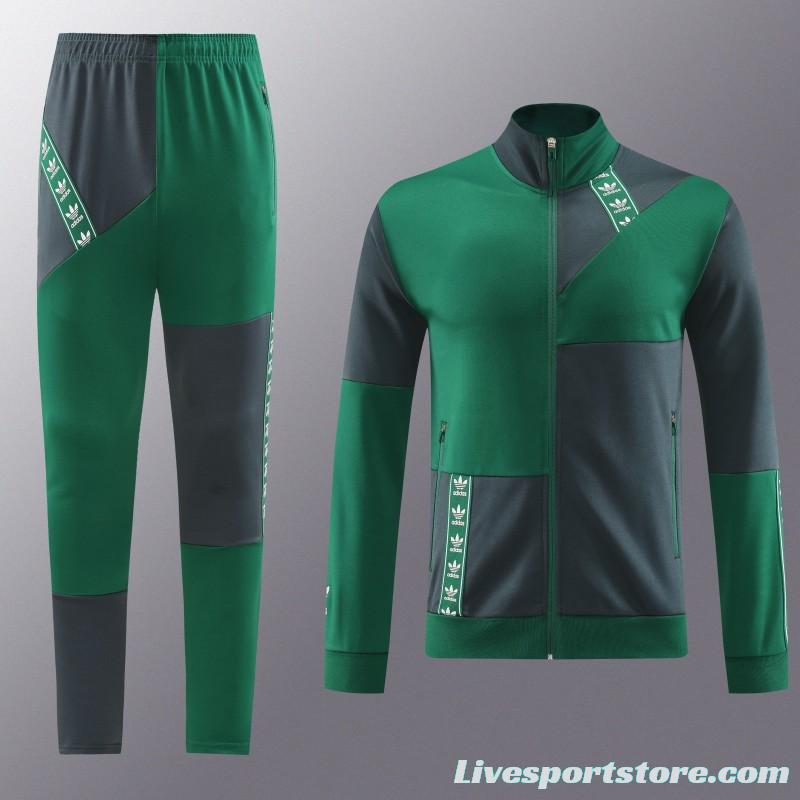 23/24 Adidas Original Green/Grey Full Zipper +Pants