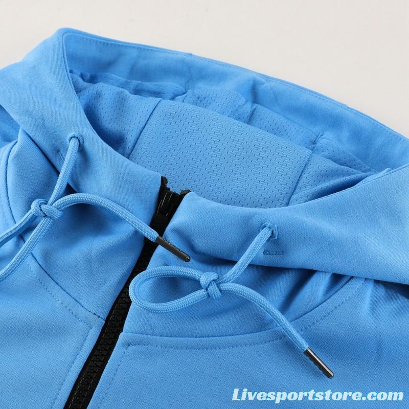 23/24 NIKE Black/Blue Full Zipper Hooide Jacket+Pants