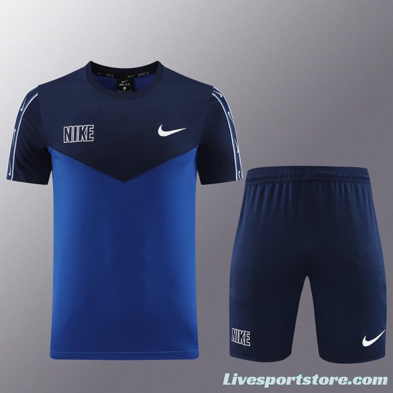 23/24 NIKE Black/Blue Red Short Sleeve Jersey+Pants